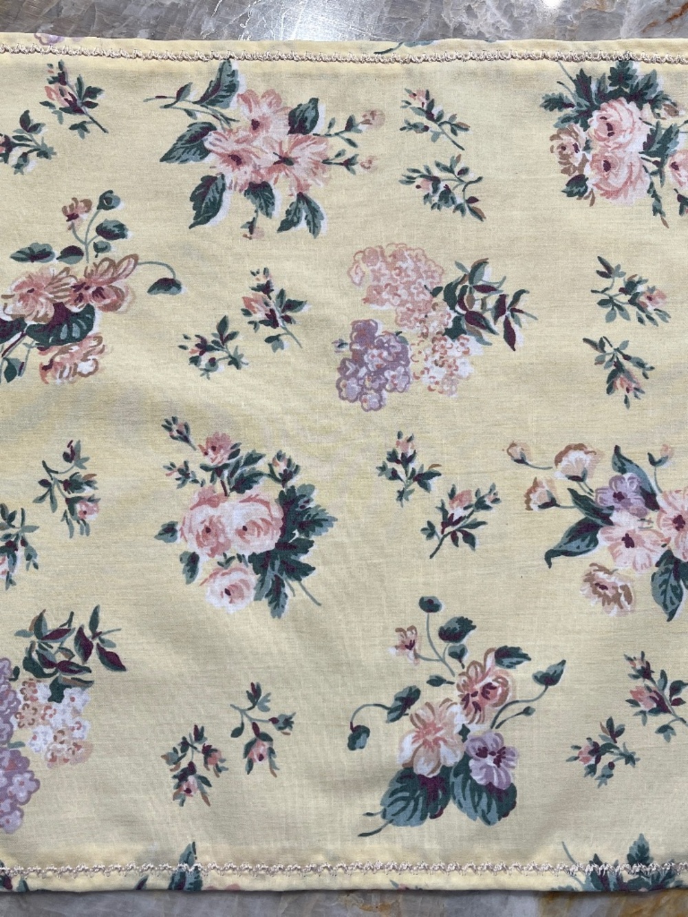 Set of 6 Cloth Napkins, Made from Vintage Fabric, Shabby Chic Floral, 12.5"